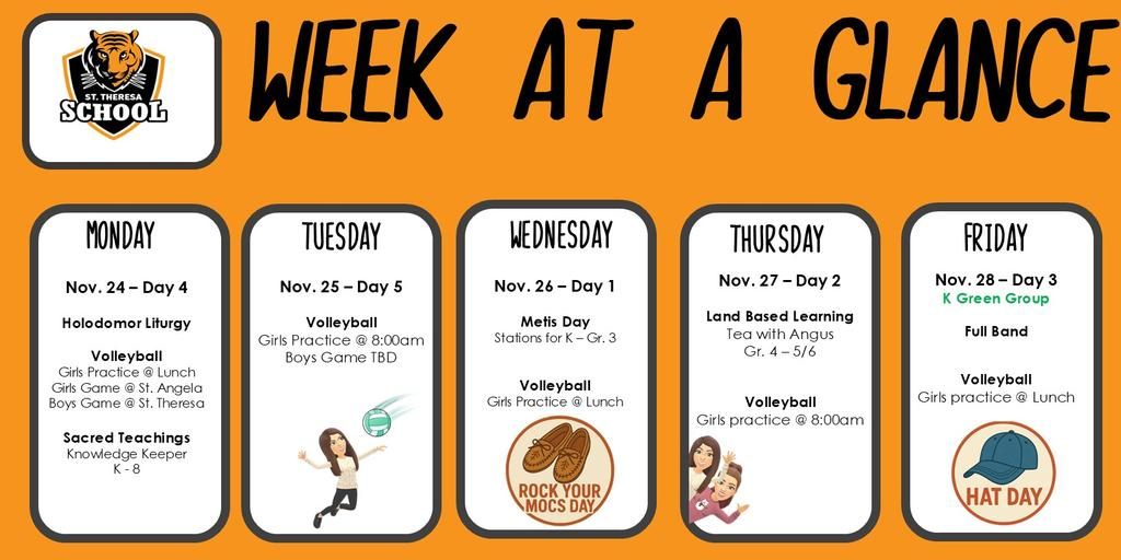 Week at Glance Nov 24 28