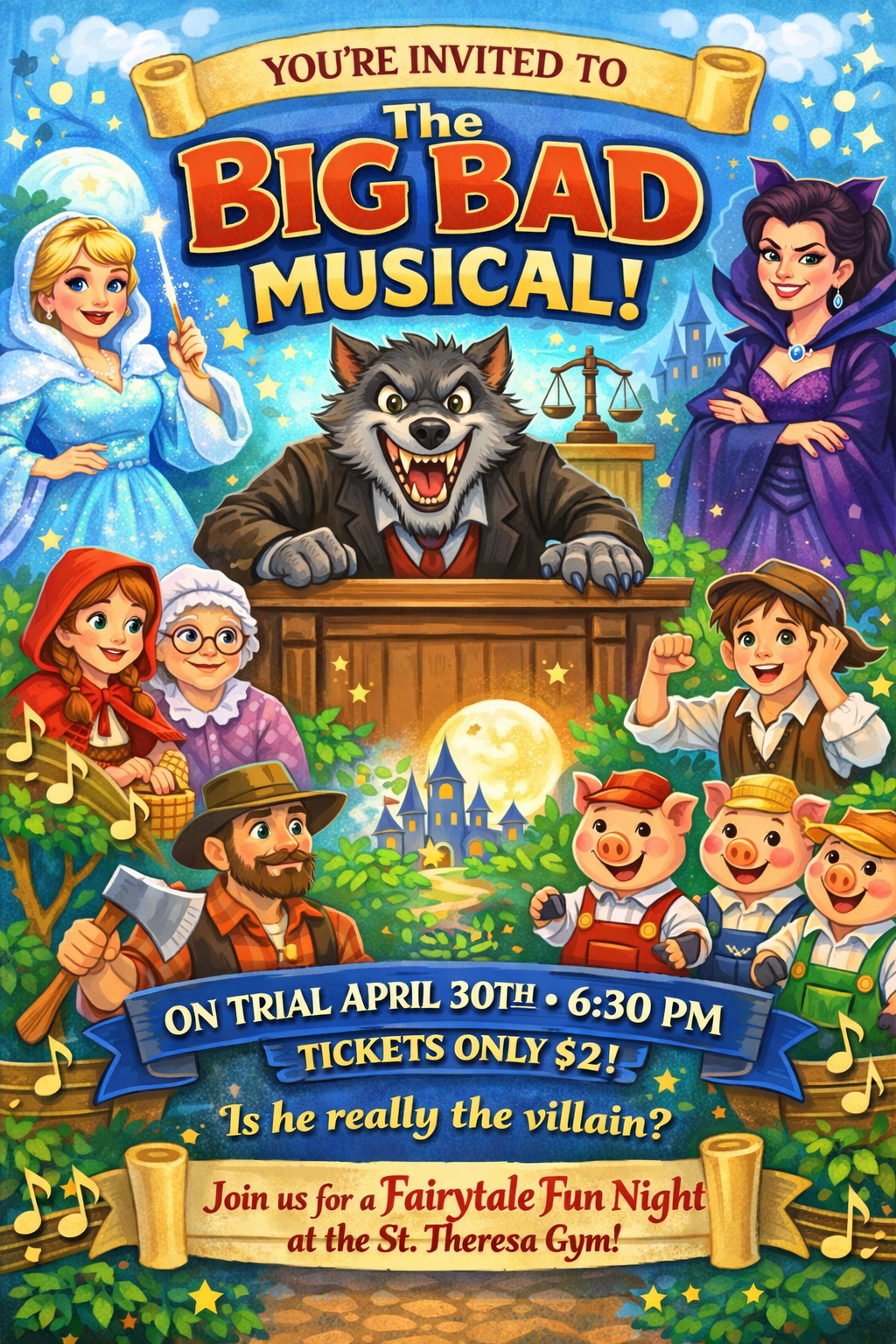 Fairytale characters in The Big Bad Musical